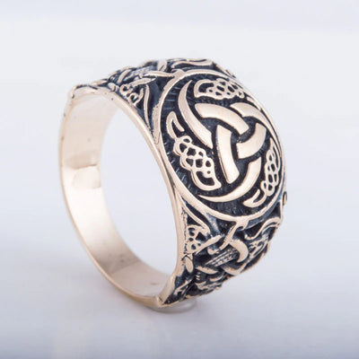 Triple Horn Ring (Solid Bronze) - Viking Heritage Store