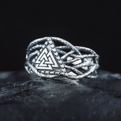 Valknut Ring (Silver) - Viking Heritage Store