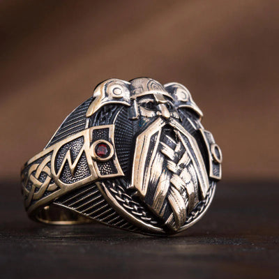 Odin Ring (Solid Bronze) - Viking Heritage Store