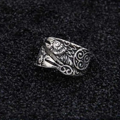 Silver Hugin And Munin Ring - Viking Heritage Store