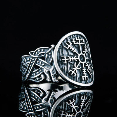Vegvisir Ring (Silver) - Viking Heritage Store