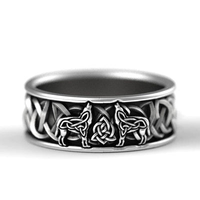 Wolf Engagement Ring - Viking Heritage Store